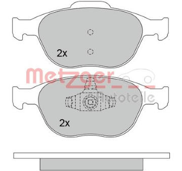 Sada brzdových destiček, kotoučová brzda METZGER 1170241