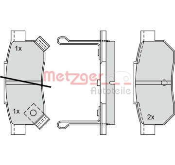 Sada brzdových destiček, kotoučová brzda METZGER 1170251