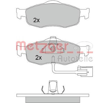 Sada brzdových destiček, kotoučová brzda METZGER 1170267