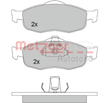 Sada brzdových destiček, kotoučová brzda METZGER 1170273