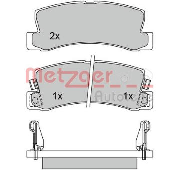 Sada brzdových destiček, kotoučová brzda METZGER 1170277