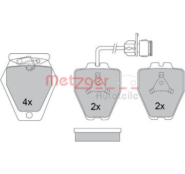 Sada brzdových destiček, kotoučová brzda METZGER 1170280