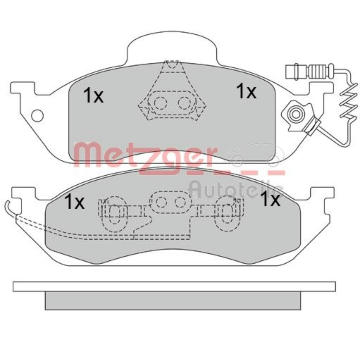 Sada brzdových destiček, kotoučová brzda METZGER 1170281