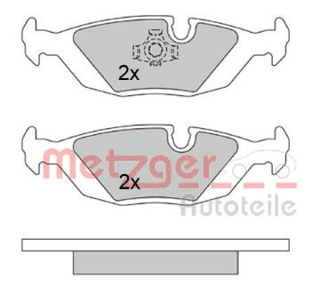 Sada brzdových destiček, kotoučová brzda METZGER 1170284