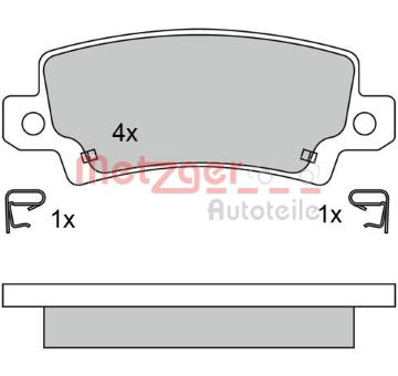 Sada brzdových destiček, kotoučová brzda METZGER 1170304
