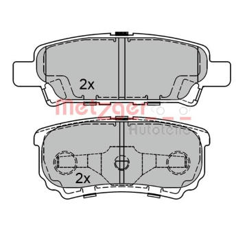 Sada brzdových destiček, kotoučová brzda METZGER 1170306