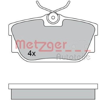 Sada brzdových destiček, kotoučová brzda METZGER 1170332