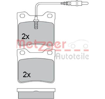 Sada brzdových destiček, kotoučová brzda METZGER 1170336