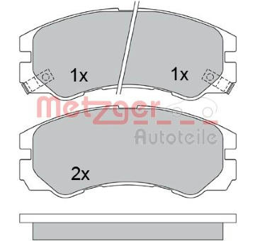 Sada brzdových destiček, kotoučová brzda METZGER 1170352