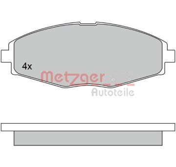 Sada brzdových destiček, kotoučová brzda METZGER AUTOTEILE 1170354