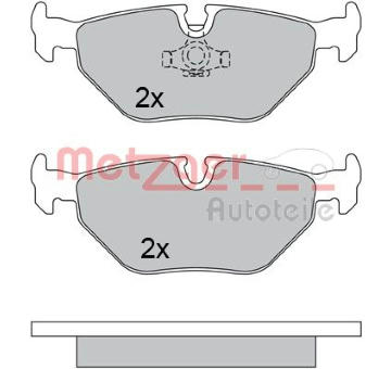 Sada brzdových destiček, kotoučová brzda METZGER 1170371