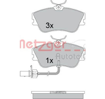 Sada brzdových destiček, kotoučová brzda METZGER AUTOTEILE 1170376