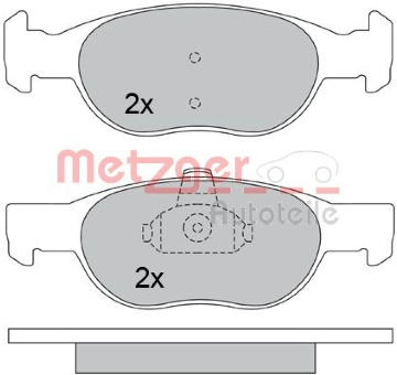Sada brzdových destiček, kotoučová brzda METZGER 1170390