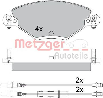 Sada brzdových destiček, kotoučová brzda METZGER 1170419