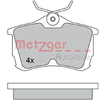 Sada brzdových destiček, kotoučová brzda METZGER 1170435