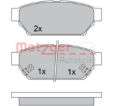 Sada brzdových destiček, kotoučová brzda METZGER 1170492