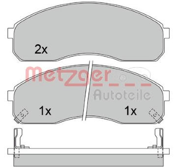 Sada brzdových destiček, kotoučová brzda METZGER 1170501