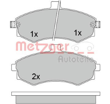 Sada brzdových destiček, kotoučová brzda METZGER 1170506