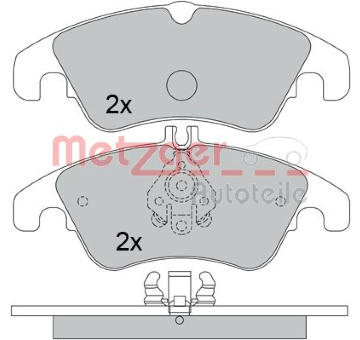 Sada brzdových destiček, kotoučová brzda METZGER 1170509