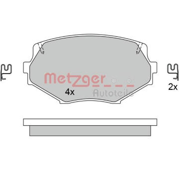Sada brzdových destiček, kotoučová brzda METZGER 1170515