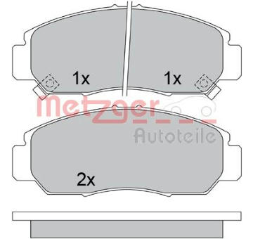 Sada brzdových destiček, kotoučová brzda METZGER 1170536