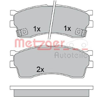 Sada brzdových destiček, kotoučová brzda METZGER 1170548
