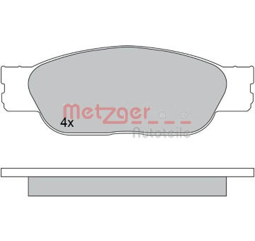 Sada brzdových destiček, kotoučová brzda METZGER 1170610