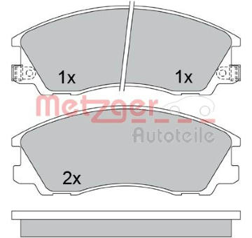 Sada brzdových destiček, kotoučová brzda METZGER 1170611