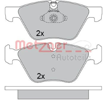 Sada brzdových destiček, kotoučová brzda METZGER 1170684