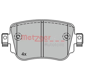 Sada brzdových destiček, kotoučová brzda METZGER 1170792