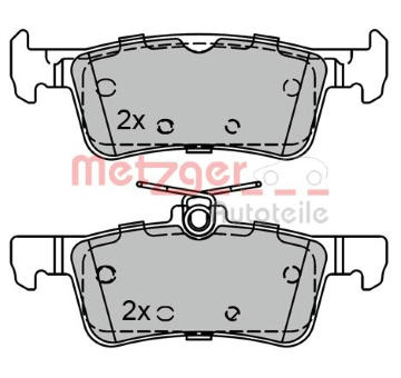 Sada brzdových destiček, kotoučová brzda METZGER 1170810