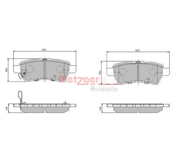 Sada brzdových destiček, kotoučová brzda METZGER 1170825