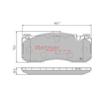 Sada brzdových destiček, kotoučová brzda METZGER 1170830