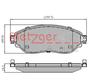 Sada brzdových destiček, kotoučová brzda METZGER 1170834