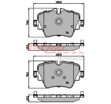 Sada brzdových destiček, kotoučová brzda METZGER 1170845
