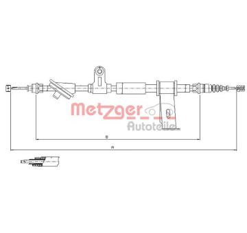Tazne lanko, parkovaci brzda METZGER 12.0102
