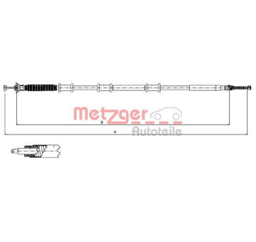 Tazne lanko, parkovaci brzda METZGER 12.0737