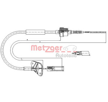 Tažné lanko, ovládání spojky METZGER 12.7201
