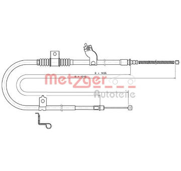 Tažné lanko, parkovací brzda METZGER 17.2290