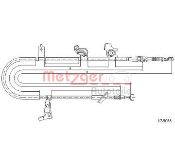 Tazne lanko, parkovaci brzda METZGER 17.5066
