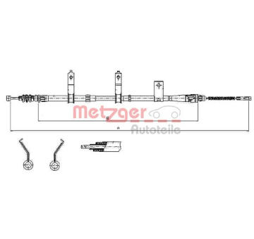 Tažné lanko, parkovací brzda METZGER AUTOTEILE 17.6031