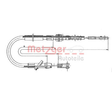 Tažné lanko, ovládání spojky METZGER 18.601