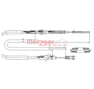 Tažné lanko, ovládání spojky METZGER 18.6103