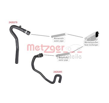 Hadička topení METZGER AUTOTEILE 2420278