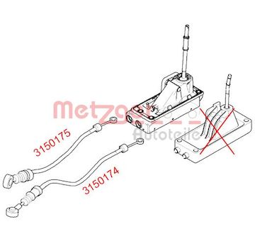 Tazne lanko, rucni prevodovka METZGER 3150174