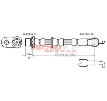 Brzdová hadice METZGER 4110007