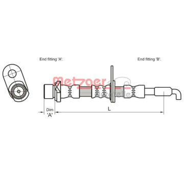 Brzdová hadice METZGER 4110029
