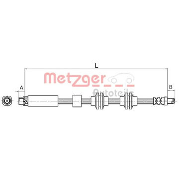 Brzdová hadice METZGER 4110143