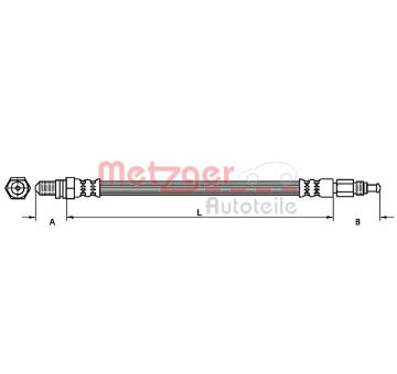Brzdová hadice METZGER 4110146