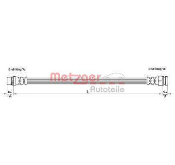 Brzdová hadice METZGER AUTOTEILE 4110228